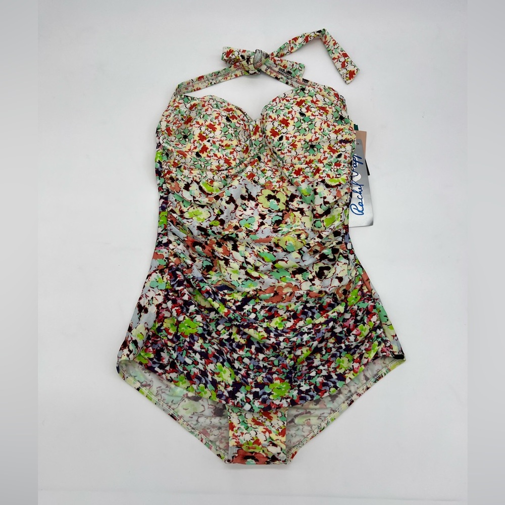 Diva by Rachel Pappo Floral Halter One Piece Swimsuit